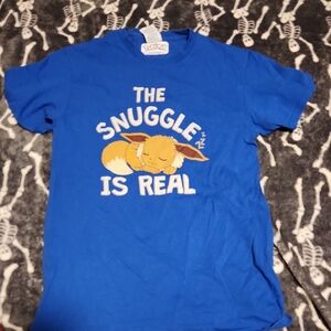 💀Pokemon Blue Graphic Tee with Eevee Print